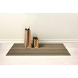 Skinny Stripe Shag Floor Mat, Brown