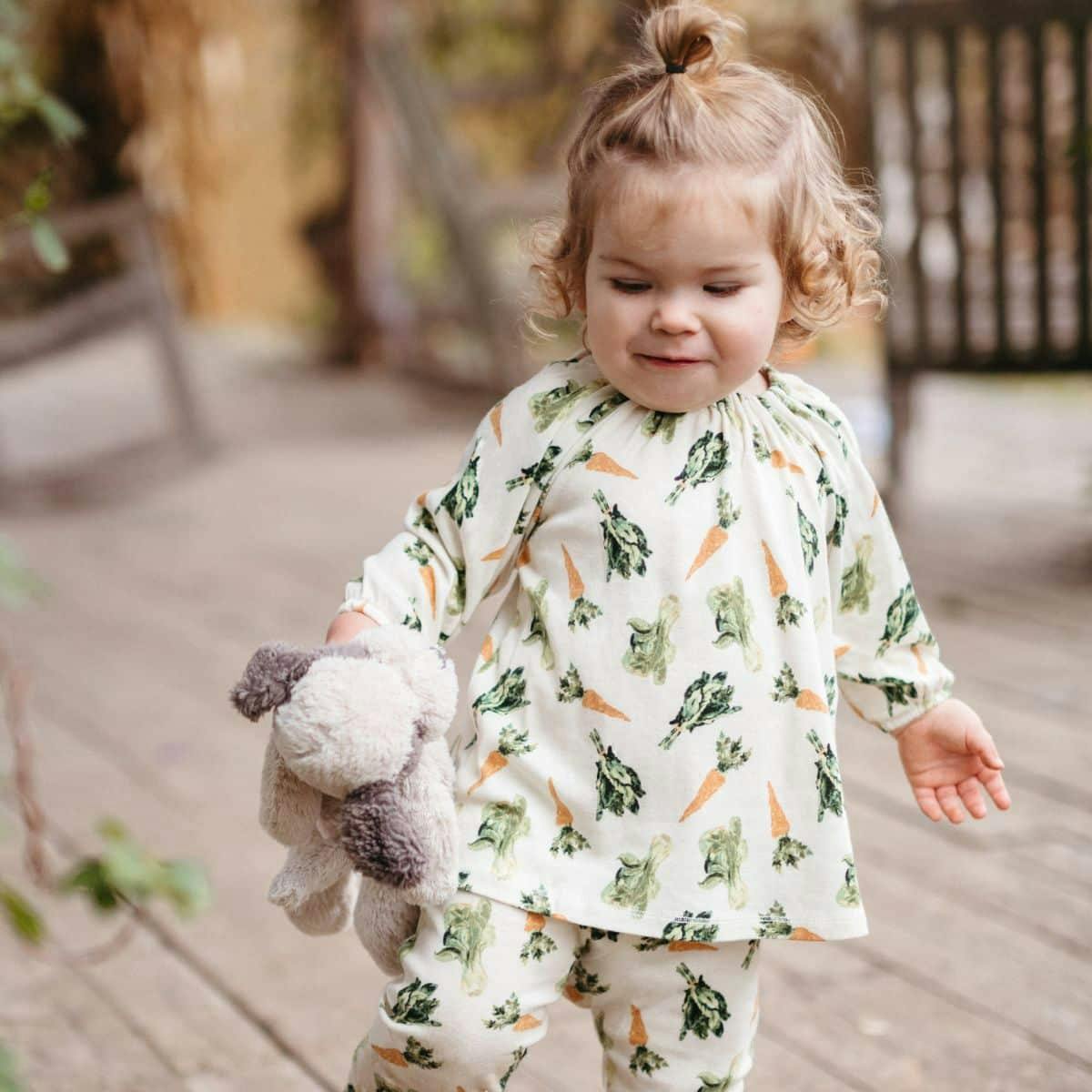 Fresh Veggies Organic Cotton Dress & Legging Set