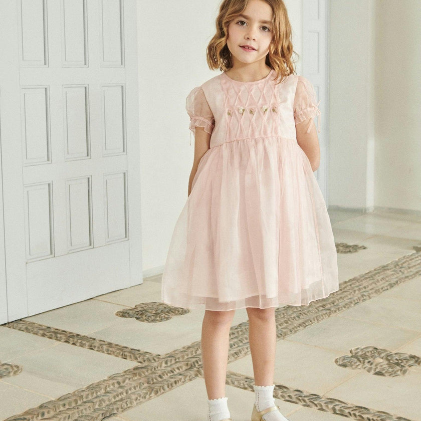 Blush Alba Silk Ceremony Girl Dress