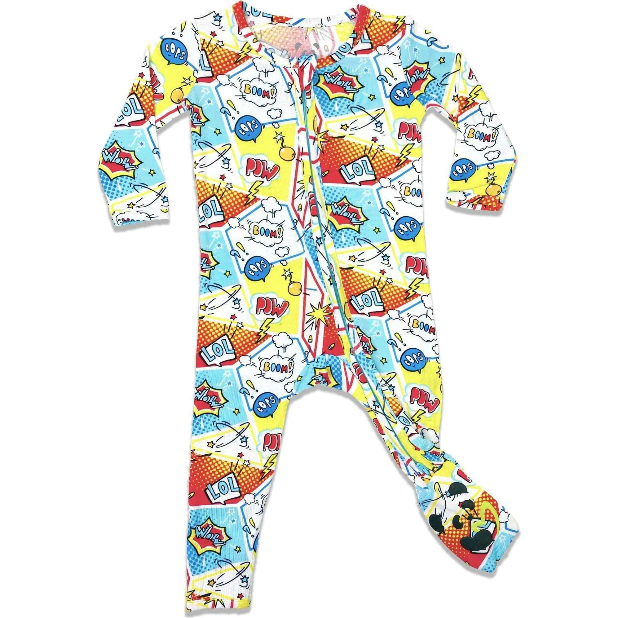 Comic Hero Bamboo Convertible Footie