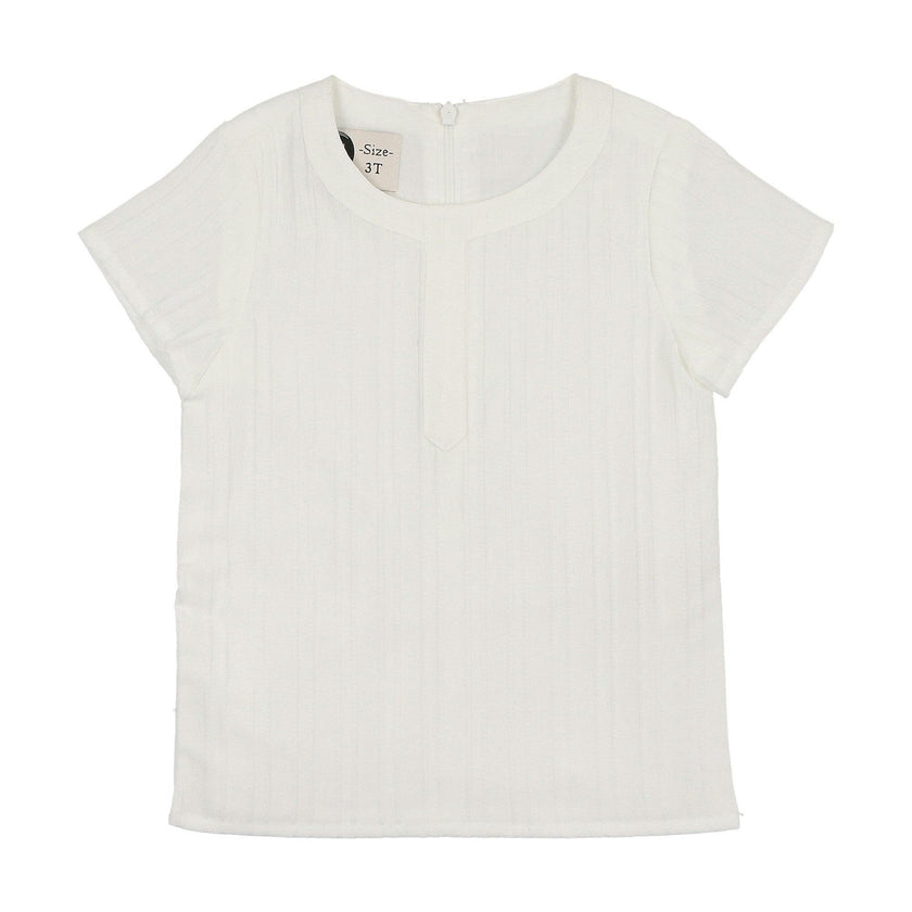 Striped Faux Tab Boys Shirt