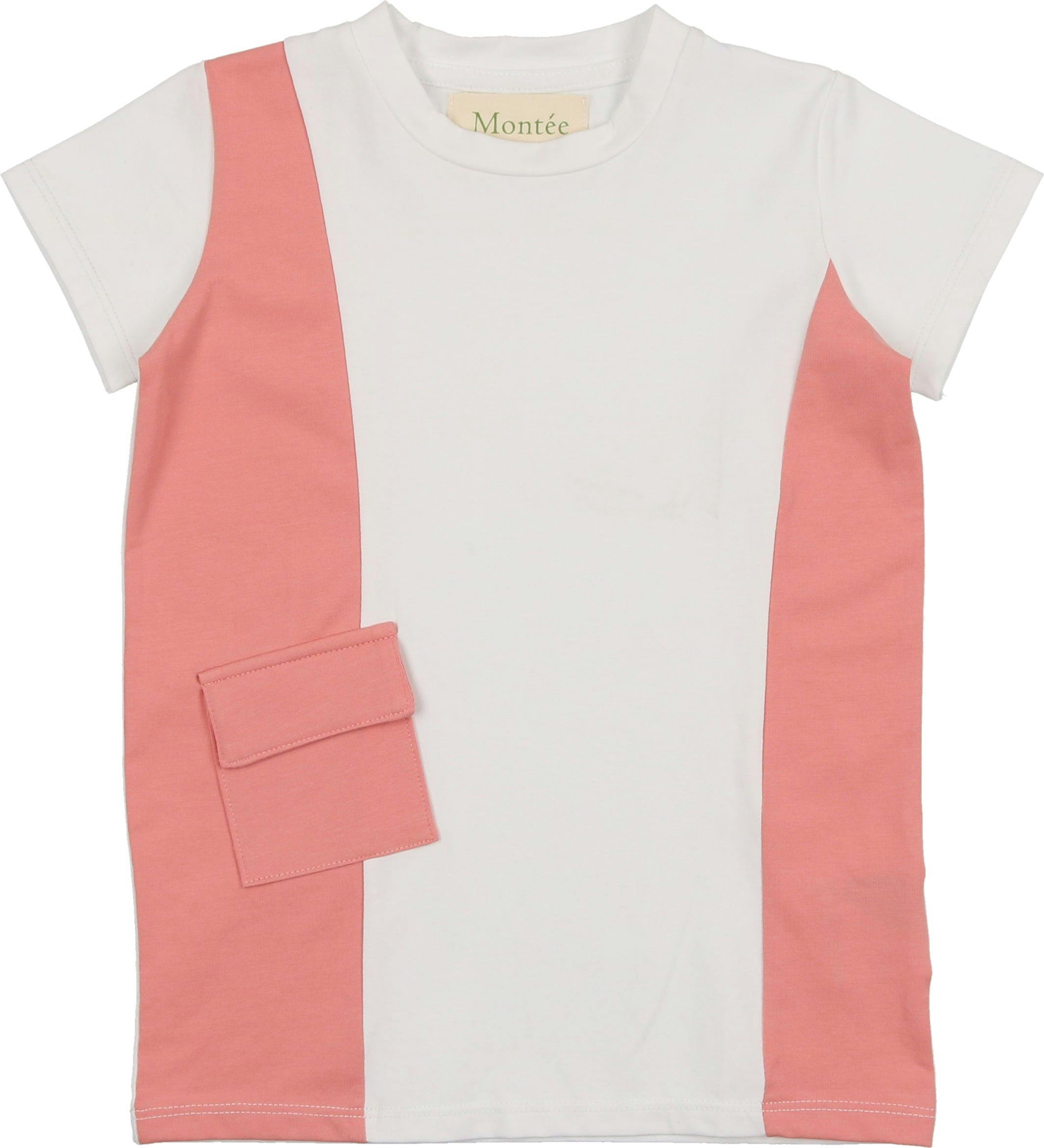 Colorblock Pocket Short Sleeves Tee
