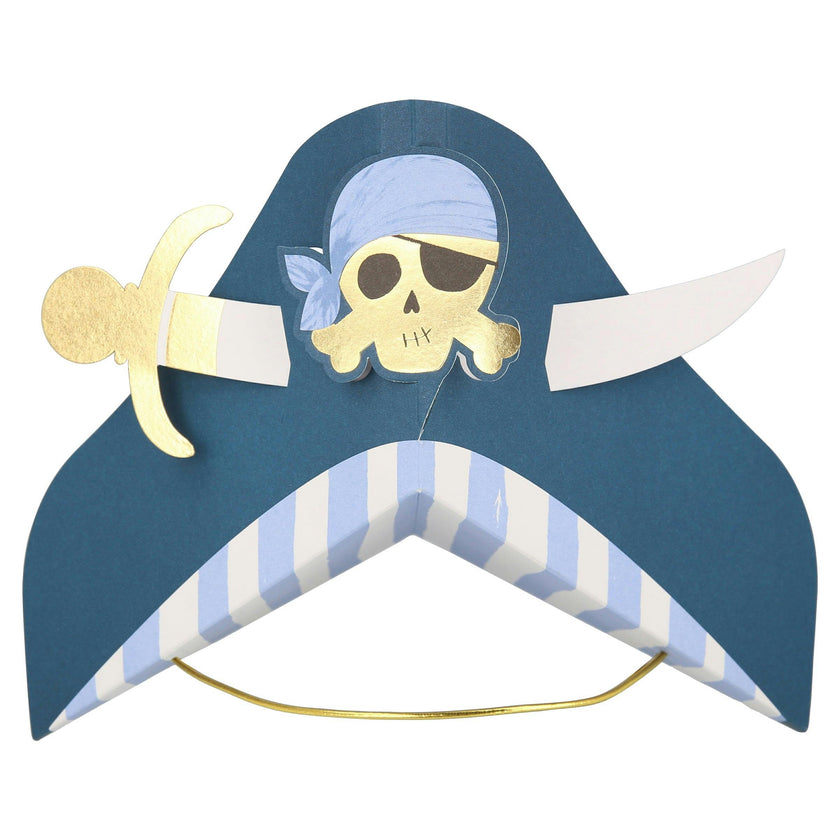 Blue Pirate Party Hats