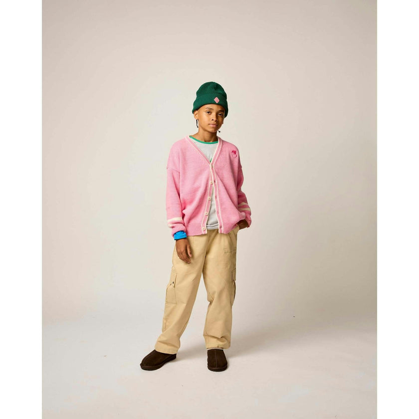 Wool Classroom Cardigan in Bubblegum Pink