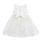 Ivory Floral Patterned Bow Dress