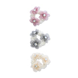 Pearl Flower Scrunchie Set