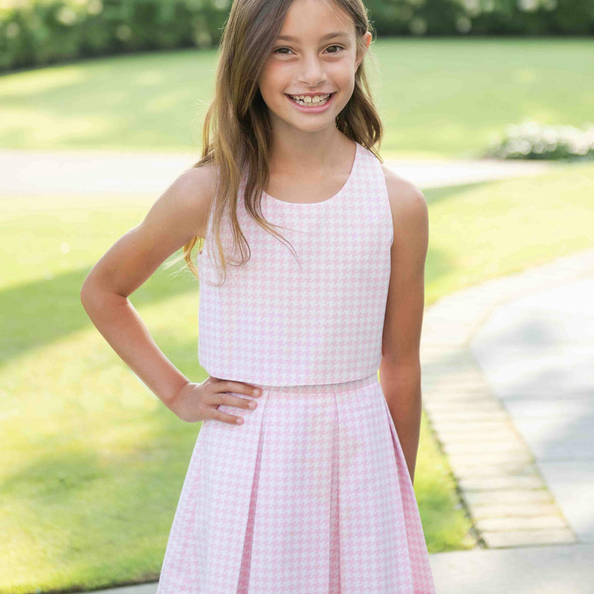 Houndstooth Top and Pleated Skirt