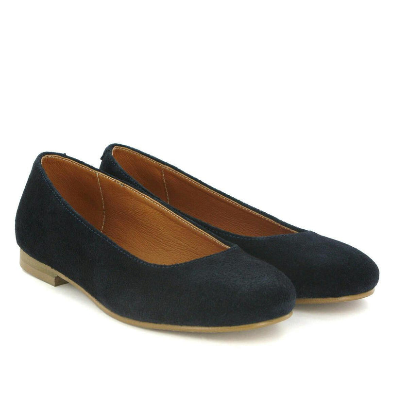 Suede Ballerinas, Dark Blue