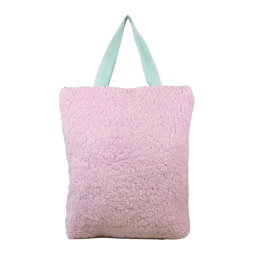 Snuggle Tote XL – The Oversized Sherpa Tote Bag for Sleepovers, Violet Dreams