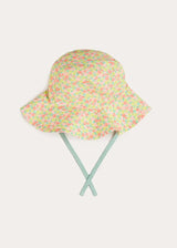 Annie Apple Print Beach Hat in Green (S-L)
