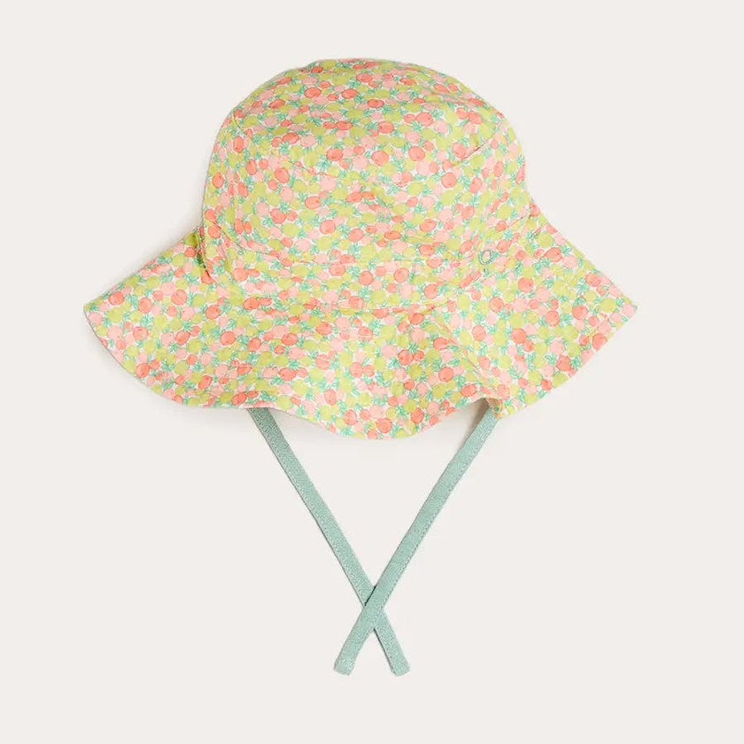 Annie Apple Print Beach Hat in Green (S-L)