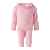 Pink Pointelle Sweater & Legging Set