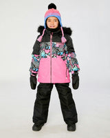Two Piece Play Snowsuit Black Zebra Print With Black Pants