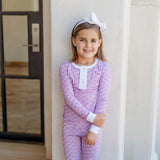 Alden Girls' Pajama Pant Set - African Elephants Pink
