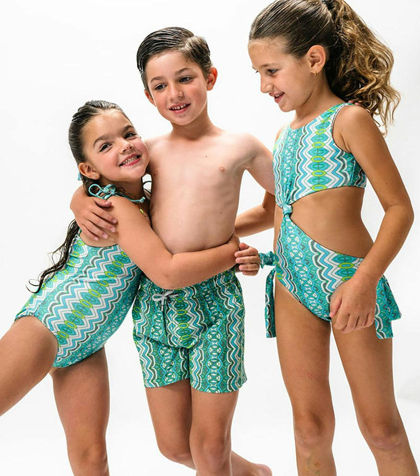 vivi one piece abstract green