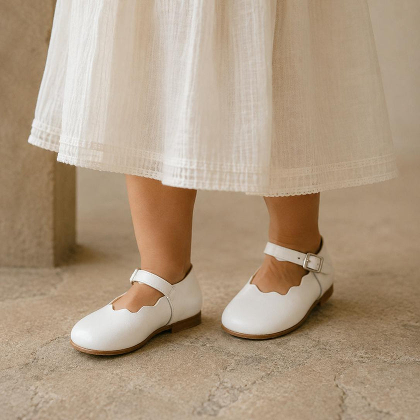 Toddler Ondina Ballet Flat | White Leather