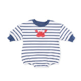 Sailor Sea Creatures Appliques - Sweatshirt Bubble Stripe