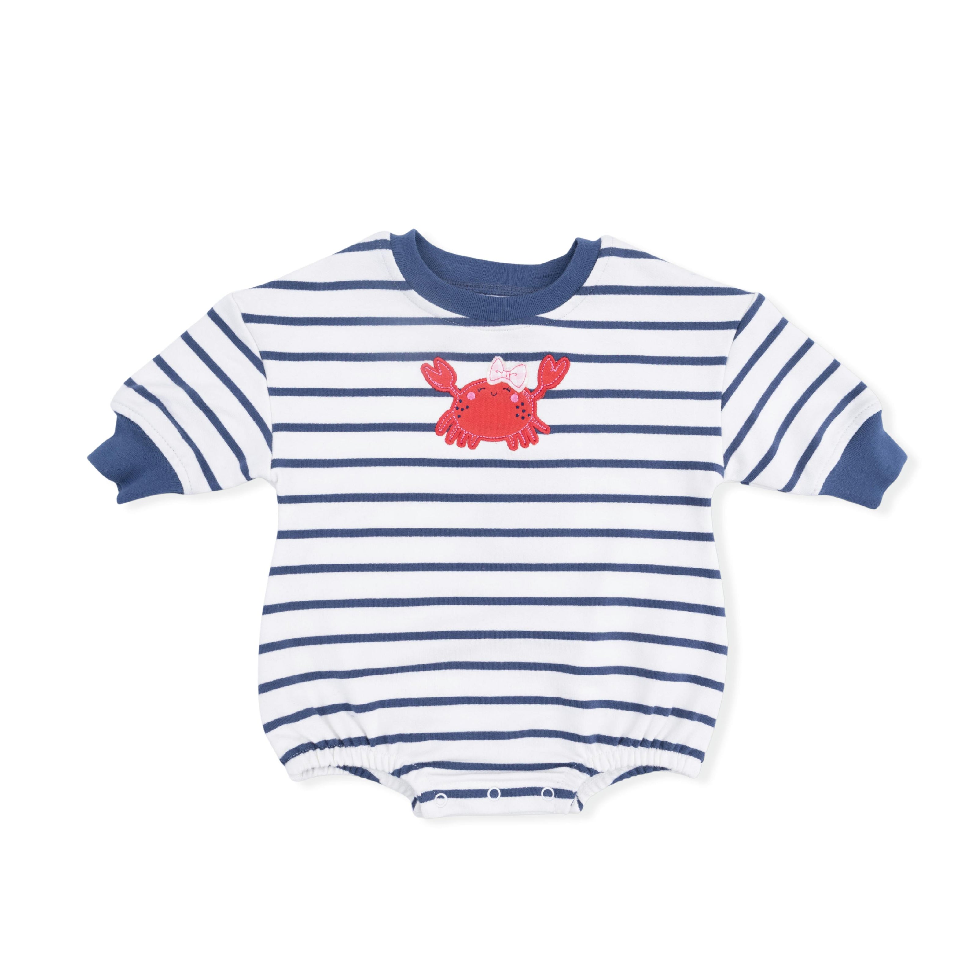 Sailor Sea Creatures Appliques - Sweatshirt Bubble Stripe