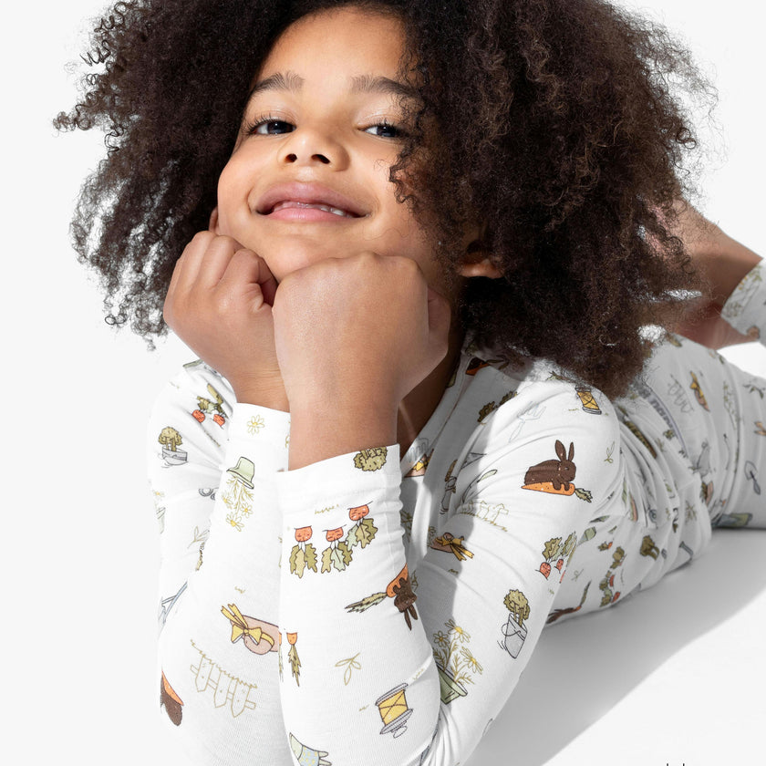 Bunny Garden Bamboo Kids Pajamas