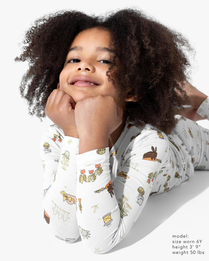 Bunny Garden Bamboo Kids Pajamas