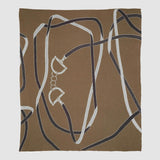 Cotton Sustainable Knit Patterned Throw Blanket - Equestrian Tack