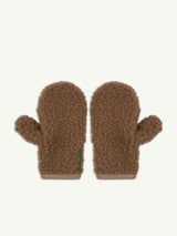 children's merino mittens - teddy brown 6y+