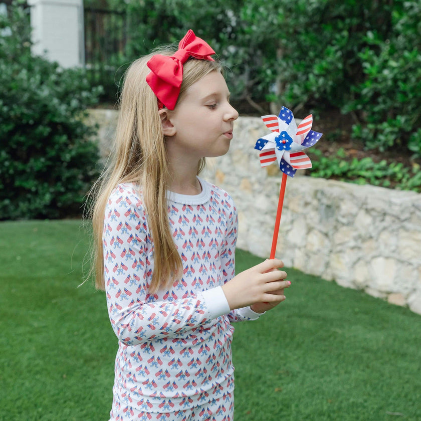 Ava Girls' Pajama Pant Set - Stars, Stripes and Bows