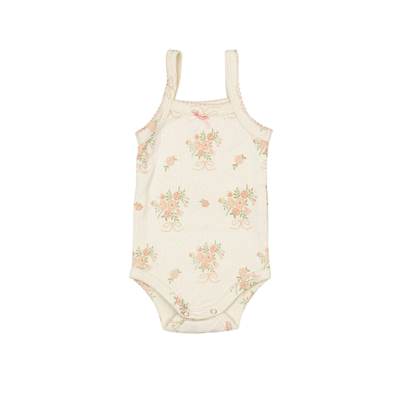 Pointelle Strap Onesie in Parfait Pink