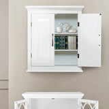 St. James Wooden Wall Cabinet with 2 Shelves