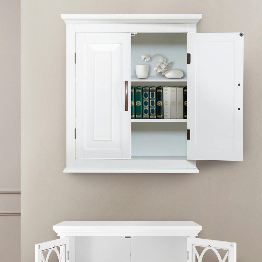 St. James Wooden Wall Cabinet with 2 Shelves