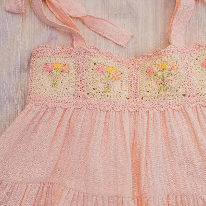 Crochet Dress in Petal Bouquet