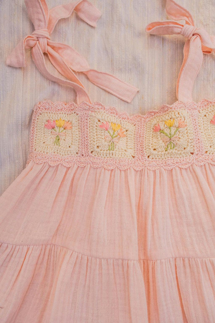 Crochet Dress in Petal Bouquet