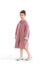 Pink Wool Coat with Peter Pan Collar