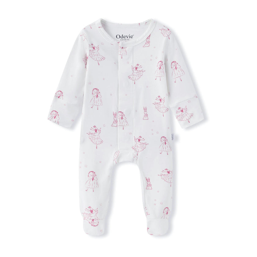 Bamboo Magnetic Footie Pajama - Princesse Rose