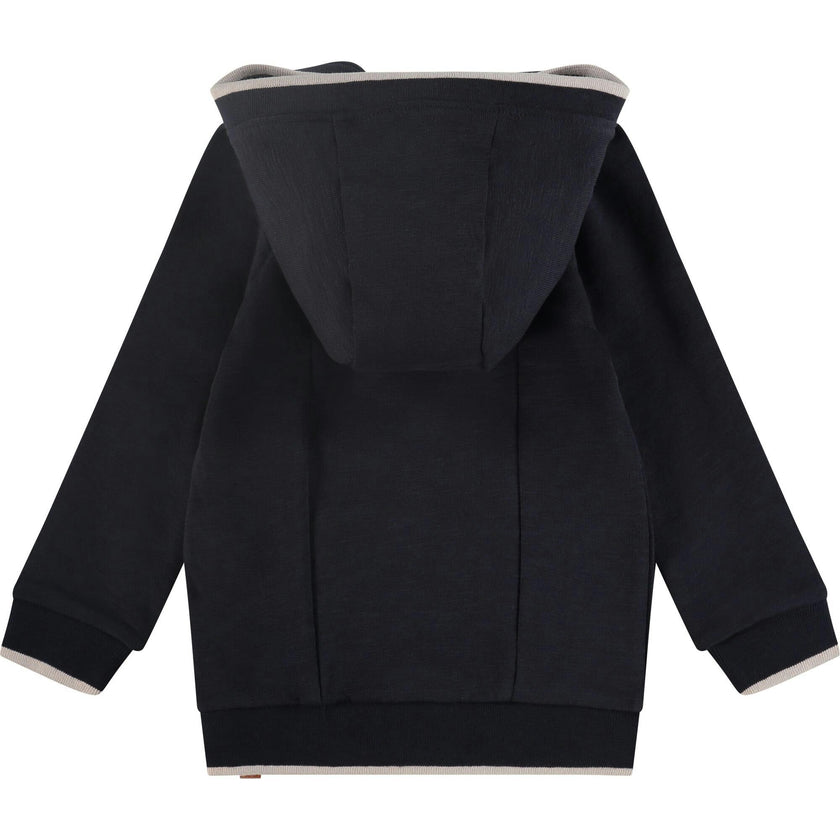 Navy Hooded Zip Sweatshirt