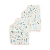 Cotton Muslin Burp Cloth 2 Pack - Pastel Petals
