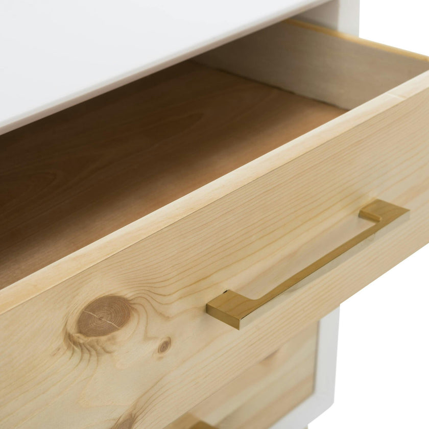 Vanda 3-Drawer Beetlewood Side Table