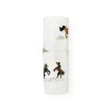 Stretch Knit Swaddle Blanket - Wild Horses