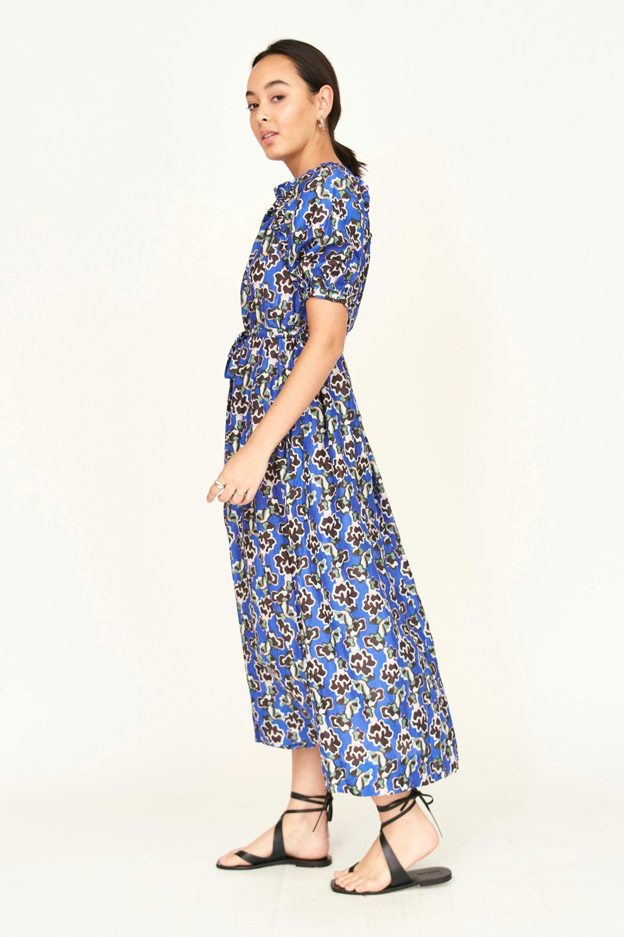 Somerset Dress in Lapis Wildflower