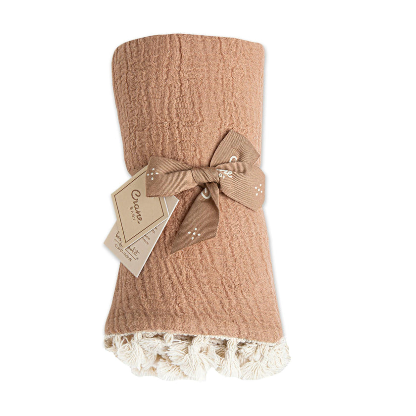 6-Layer Cotton Muslin Baby Blanket (Copper)
