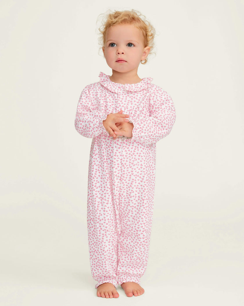 Baby's Twill Madeline Romper in Sweethearts
