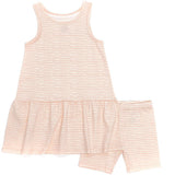 Sleeveless Drop Waist Dress With Matching Shorts