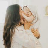 Infant Hooded Towel - Grey Stripe
