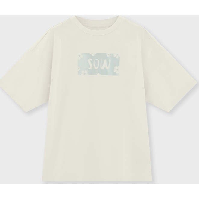 Relaxed Organic Cotton T-Shirt With SOW Print