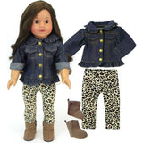18'' Doll Ruffle Denim Jean Jacket