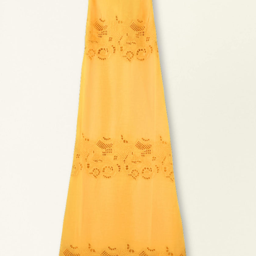 Ilio Dress in Marigold Embroidered Deco