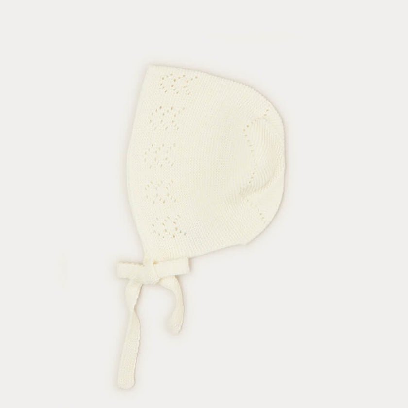 Openwork Bonnet In Cream (S-L)