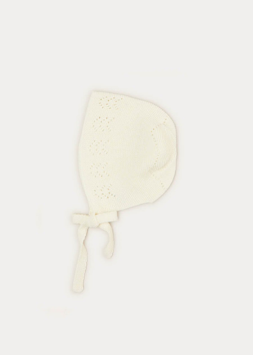 Openwork Bonnet In Cream (S-L)