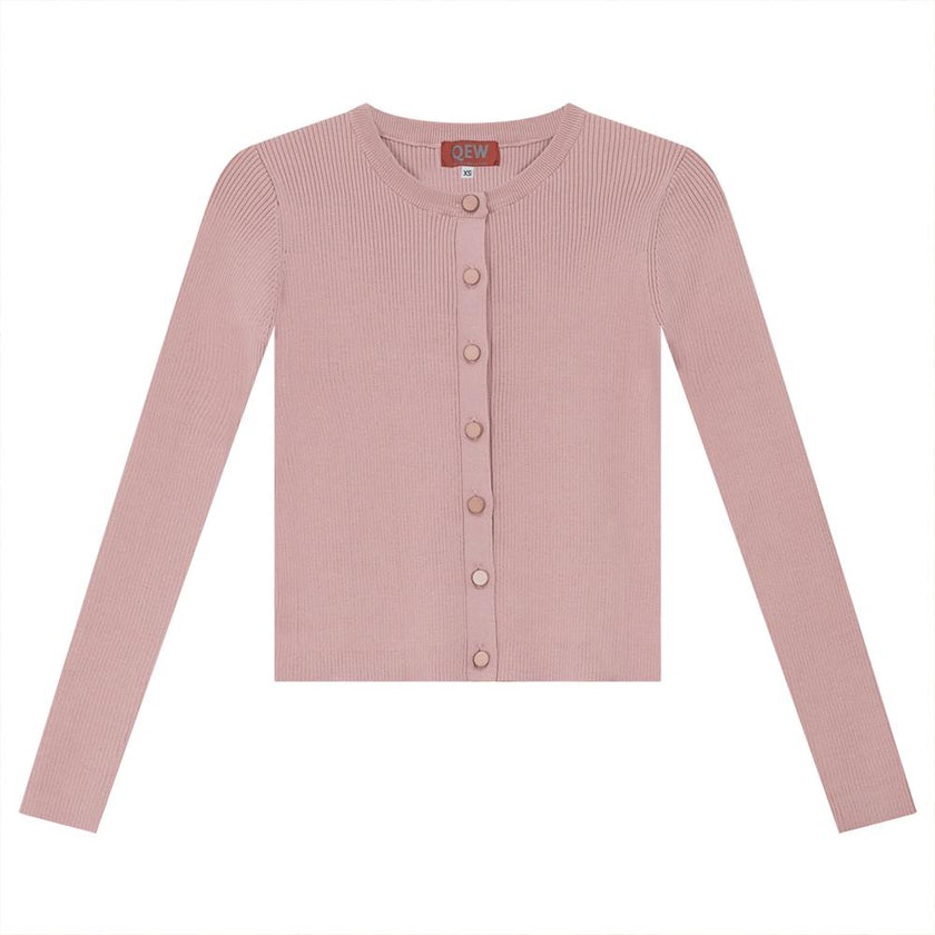 Cropped Knit Cardigan