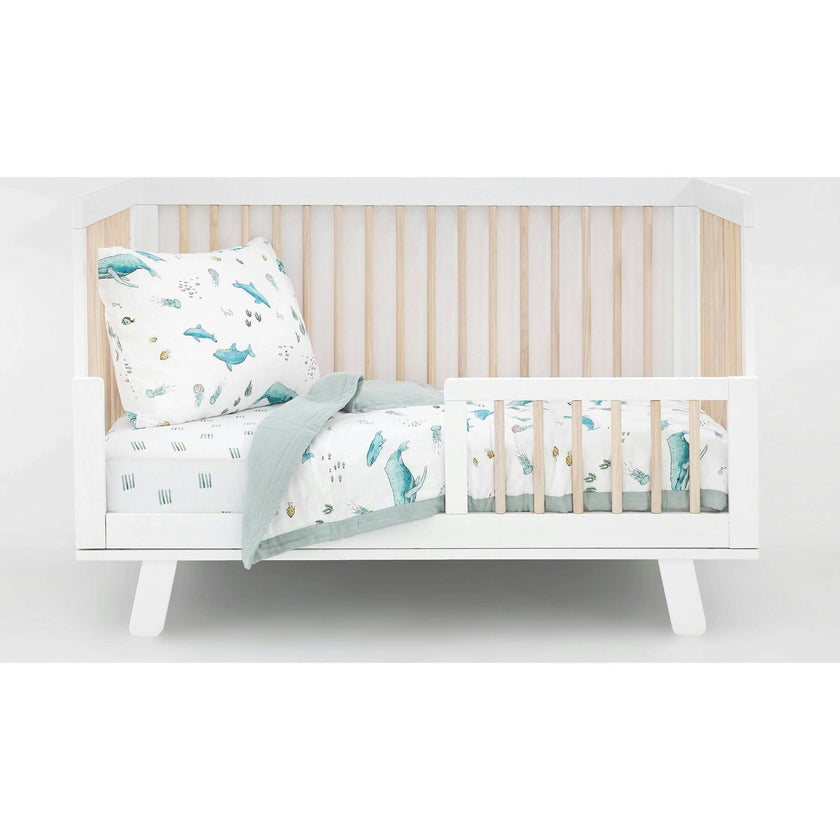 Cotton Muslin Toddler Comforter - Whales